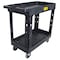 Pake Handling Tools Plastic Utility Cart, 550 lb. Cap, 34.5" x 16.7", 2 Shelves PAKPP05 - alternate 4